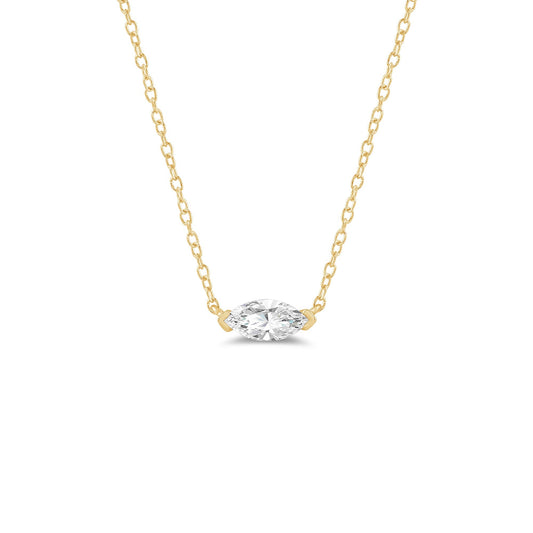 2 CT MARQUISE SOLITAIRE CHAIN - Ayka Diamonds - LAB GROWN DIAMOND JEWELLERY