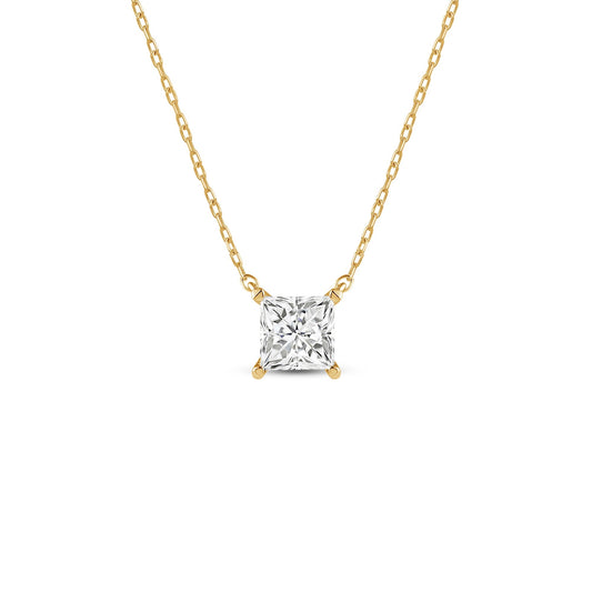 2 CT PRINCESS SOLITAIRE CHAIN - Ayka Diamonds - LAB GROWN DIAMOND JEWELLERY