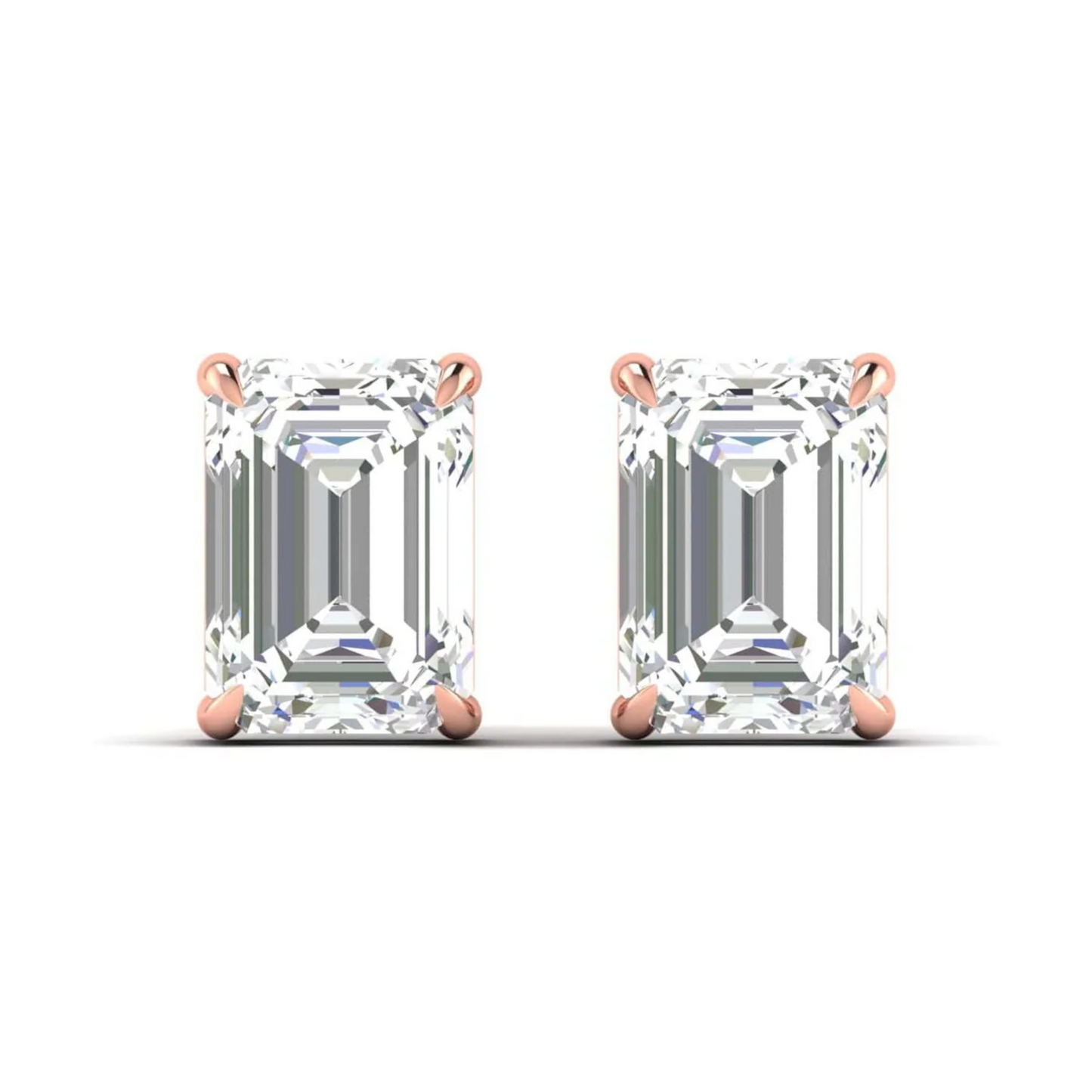 6 CT EMERALD EMPRESS SOLITAIRE EARRINGS - Ayka Diamonds - LAB GROWN DIAMOND JEWELLERY