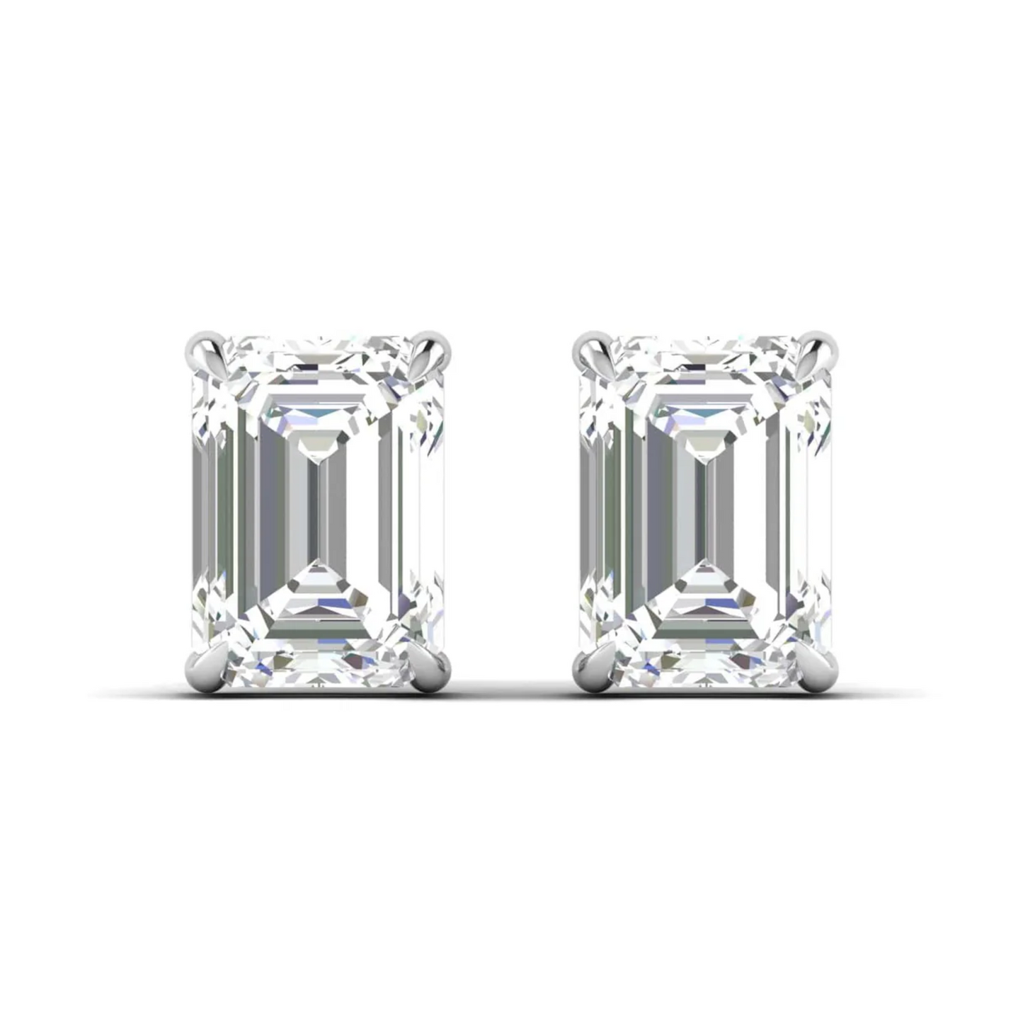 6 CT EMERALD EMPRESS SOLITAIRE EARRINGS - Ayka Diamonds - LAB GROWN DIAMOND JEWELLERY