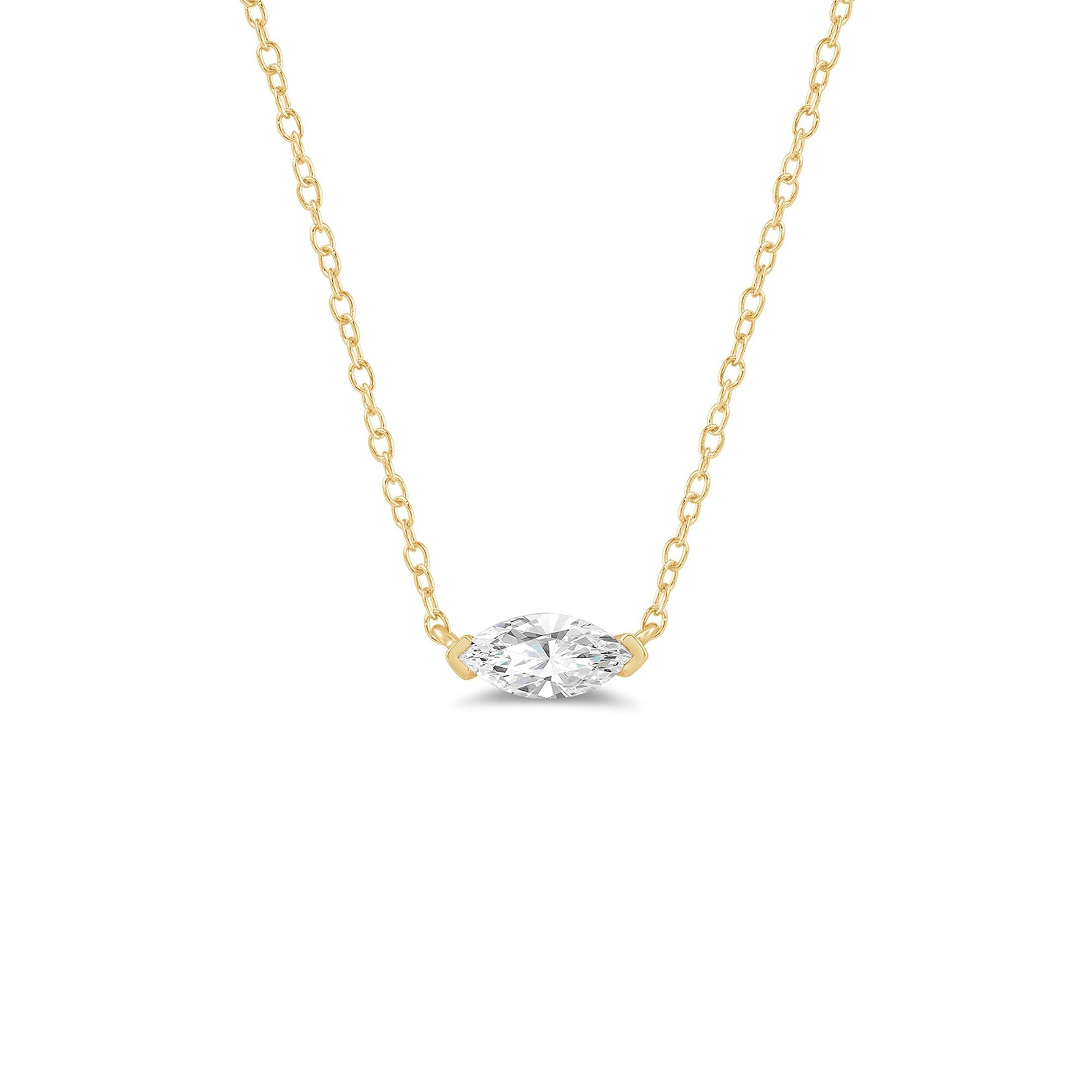 2 CT MARQUISE SOLITAIRE CHAIN - Ayka Diamonds - LAB GROWN DIAMOND JEWELLERY