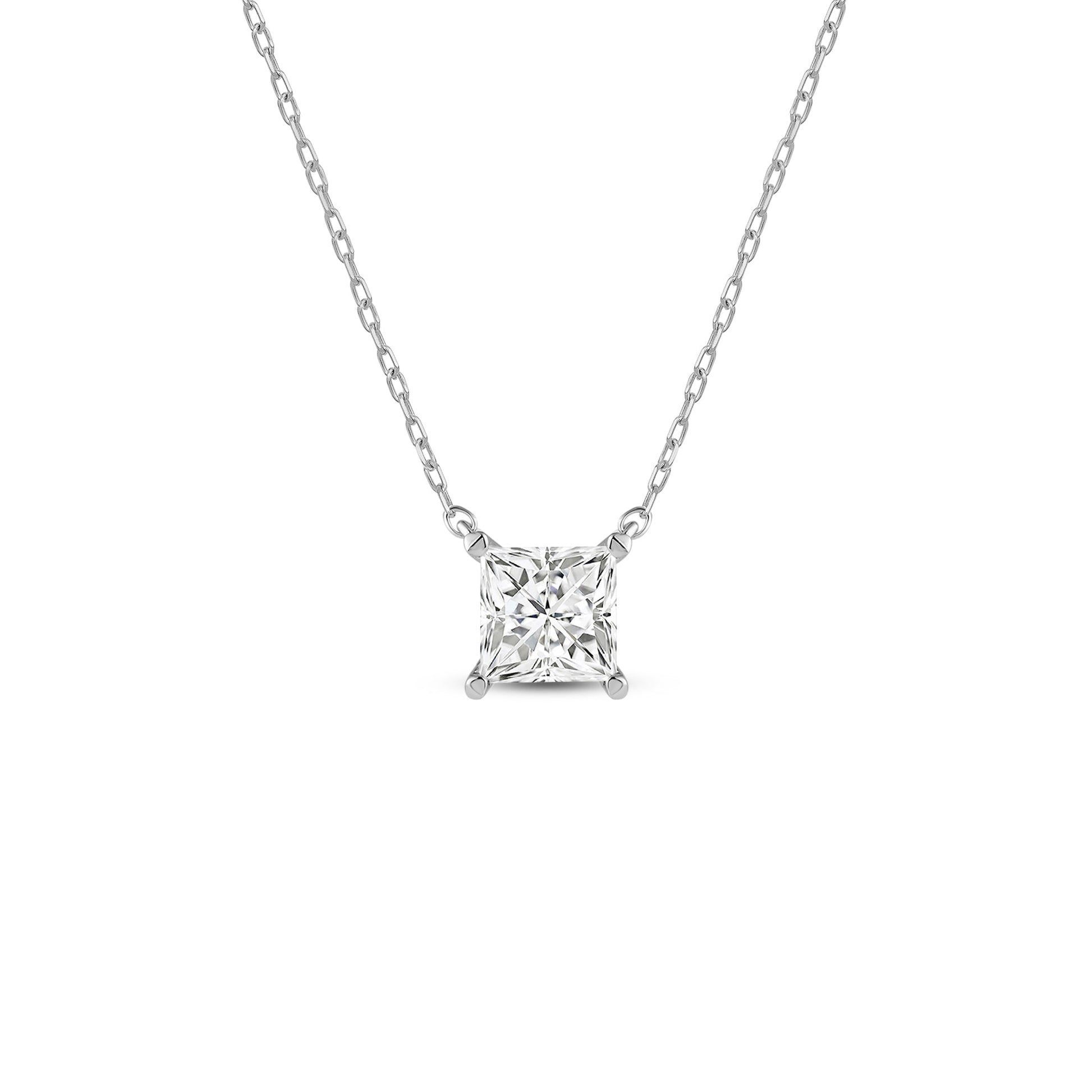 2 CT PRINCESS SOLITAIRE CHAIN - Ayka Diamonds - LAB GROWN DIAMOND JEWELLERY