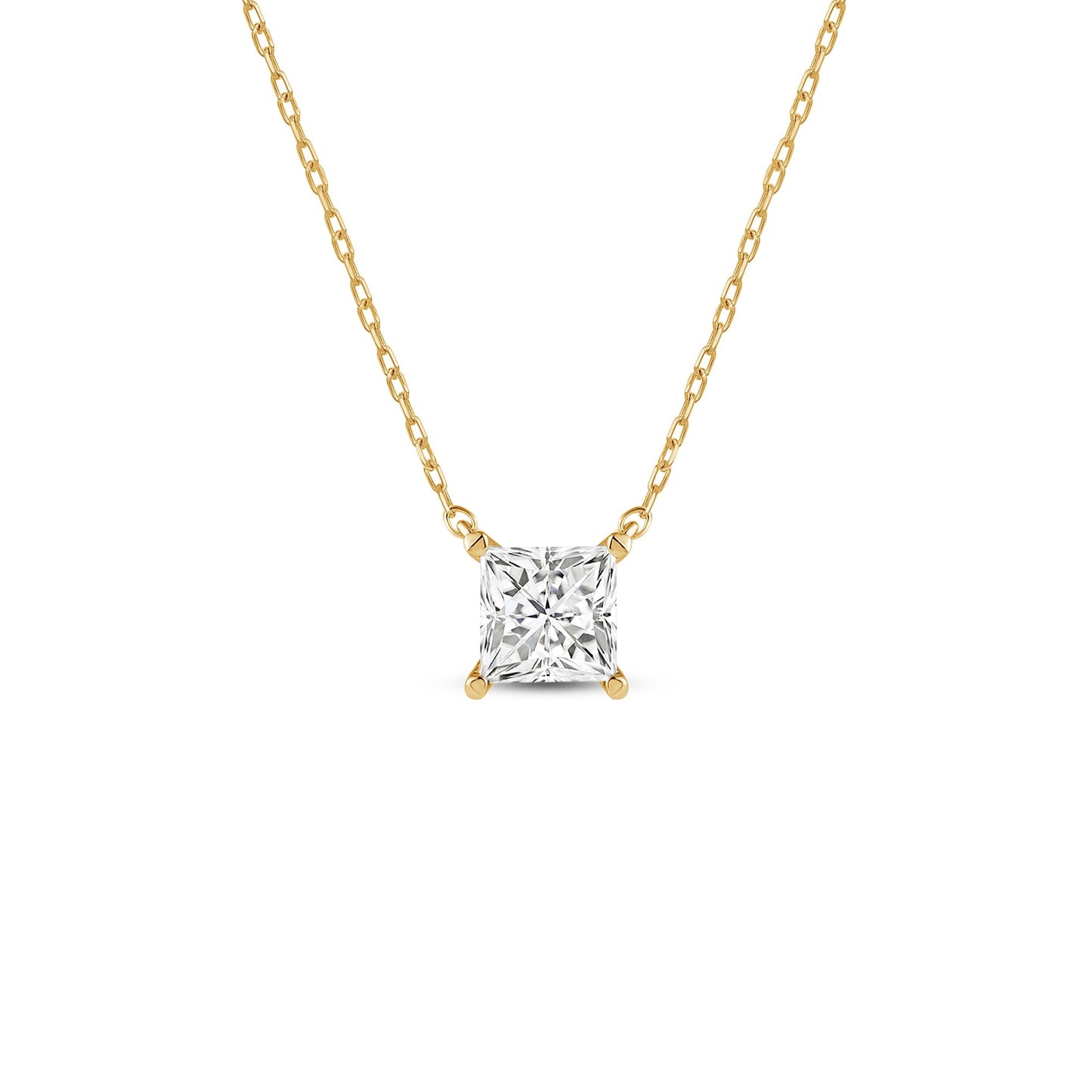 2 CT PRINCESS SOLITAIRE CHAIN - Ayka Diamonds - LAB GROWN DIAMOND JEWELLERY