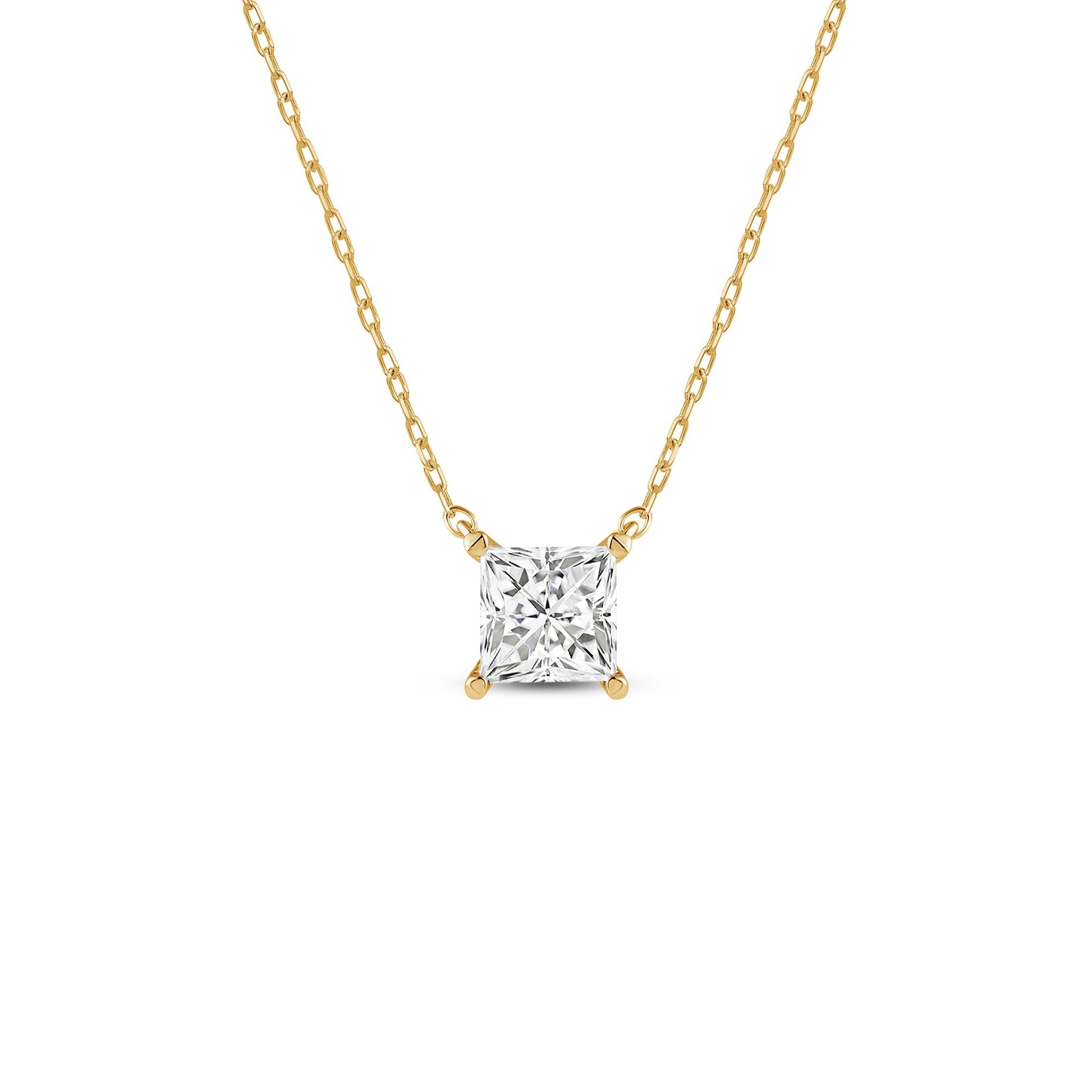 2 CT PRINCESS SOLITAIRE CHAIN - Ayka Diamonds - LAB GROWN DIAMOND JEWELLERY