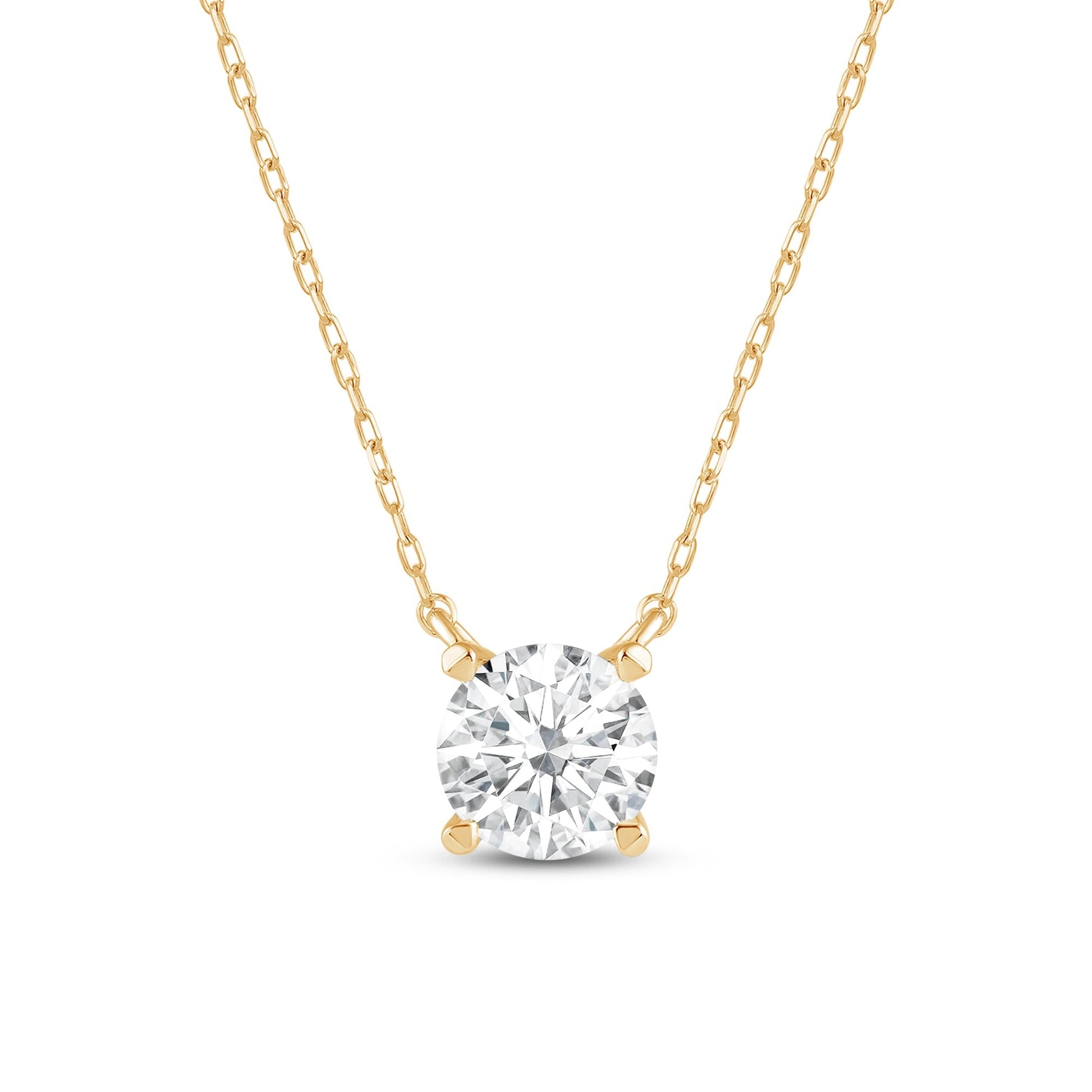 2 CT ROUND SOLITAIRE CHAIN - Ayka Diamonds - LAB GROWN DIAMOND JEWELLERY