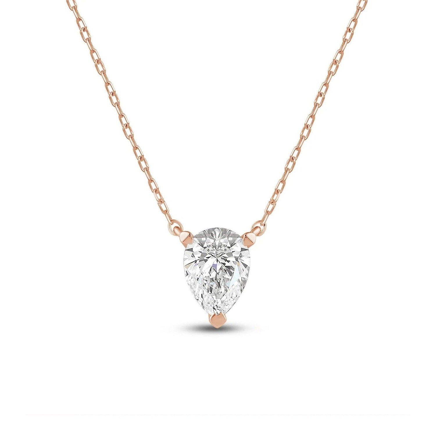 2 CT PEAR SOLITAIRE CHAIN - Ayka Diamonds - LAB GROWN DIAMOND JEWELLERY