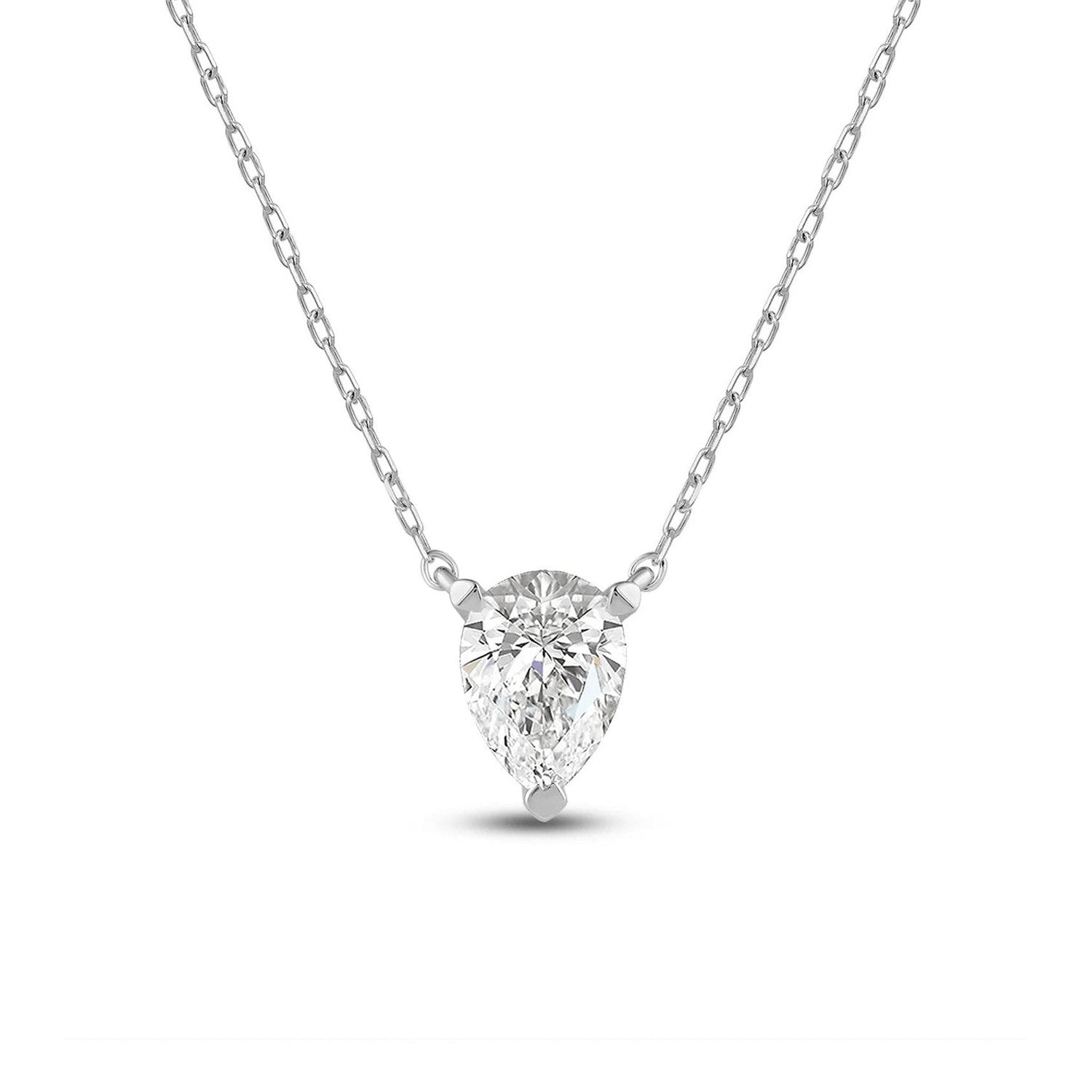 2 CT PEAR SOLITAIRE CHAIN - Ayka Diamonds - LAB GROWN DIAMOND JEWELLERY