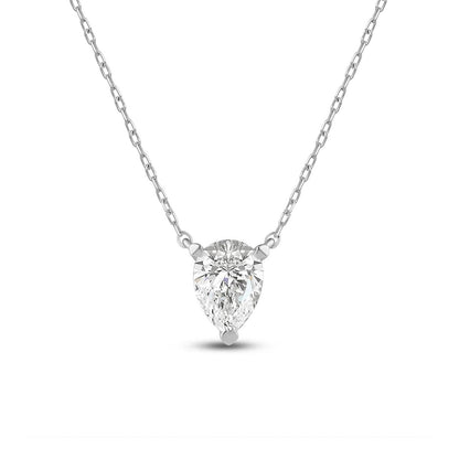 2 CT PEAR SOLITAIRE CHAIN - Ayka Diamonds - LAB GROWN DIAMOND JEWELLERY