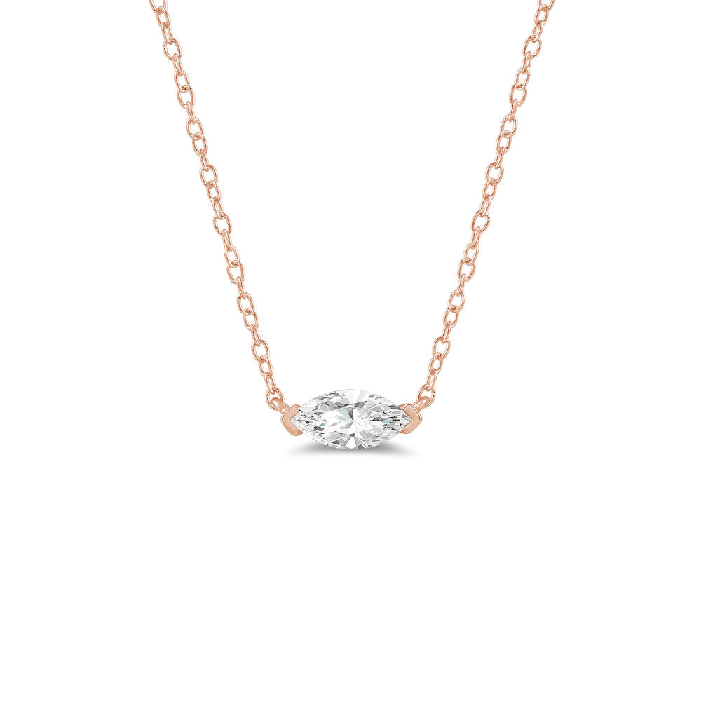 2 CT MARQUISE SOLITAIRE CHAIN - Ayka Diamonds - LAB GROWN DIAMOND JEWELLERY