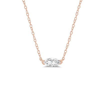 2 CT MARQUISE SOLITAIRE CHAIN - Ayka Diamonds - LAB GROWN DIAMOND JEWELLERY