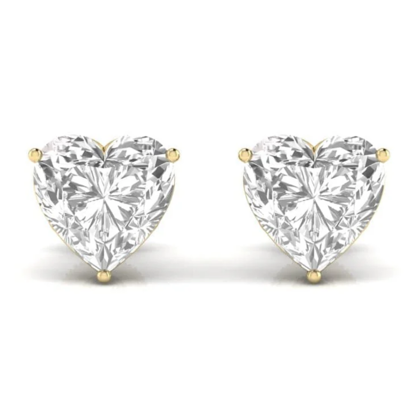 6 CT HEART SOLITAIRE EARRINGS - Ayka Diamonds - LAB GROWN DIAMOND JEWELLERY