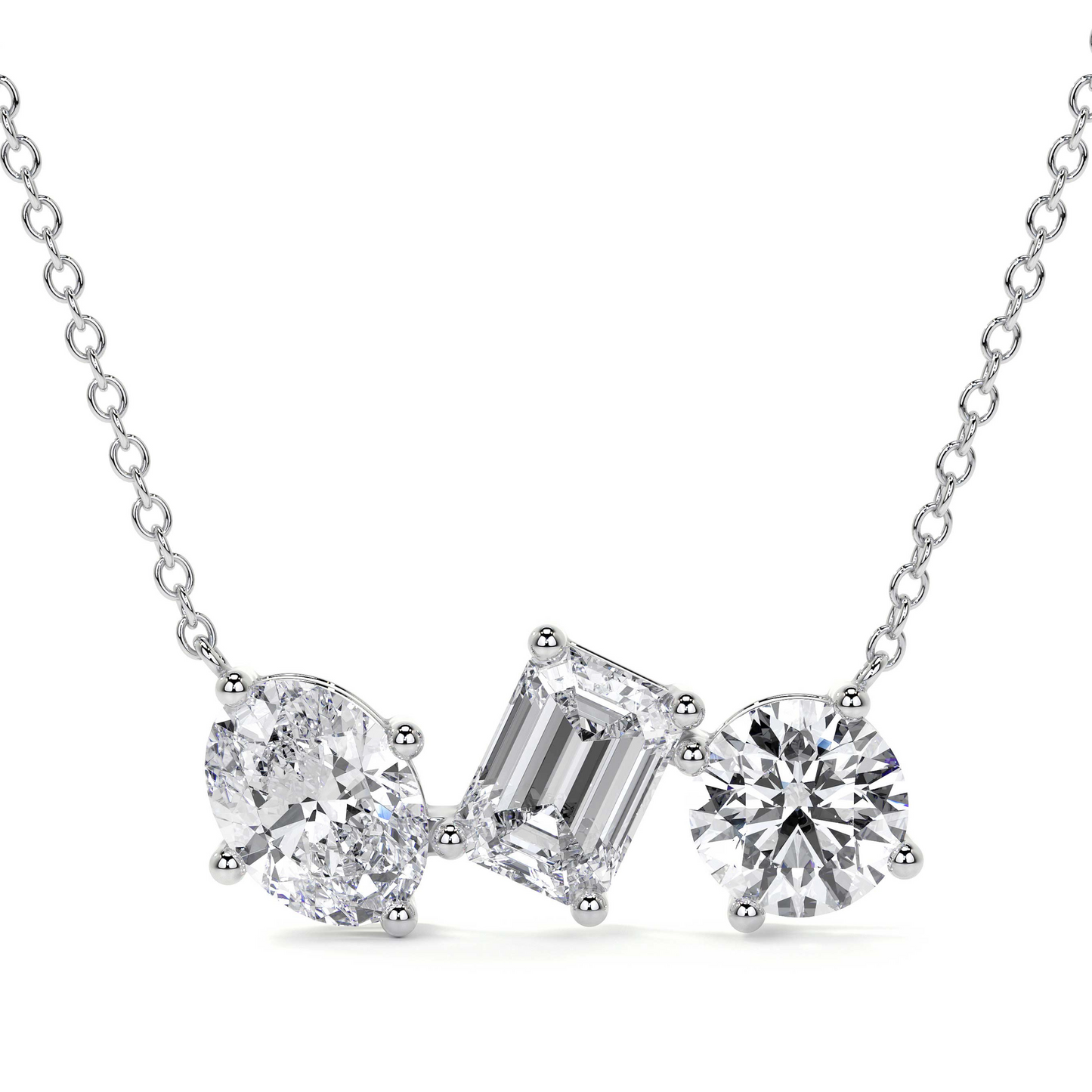 TRINITY SOLITAIRE CHAIN - Ayka Diamonds - LAB GROWN DIAMOND JEWELLERY