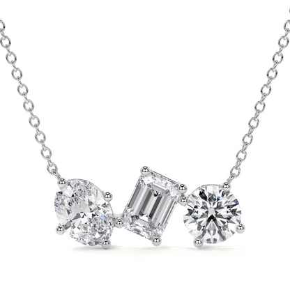 TRINITY SOLITAIRE CHAIN - Ayka Diamonds - LAB GROWN DIAMOND JEWELLERY