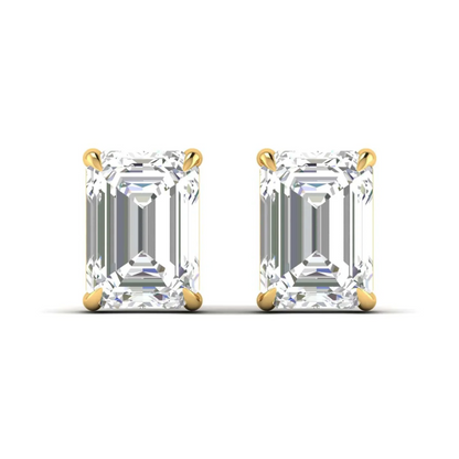 6 CT EMERALD EMPRESS SOLITAIRE EARRINGS - Ayka Diamonds - LAB GROWN DIAMOND JEWELLERY