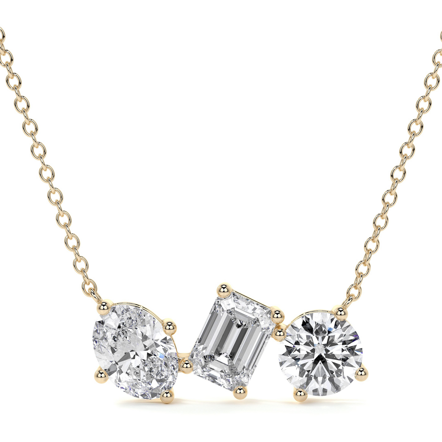 TRINITY SOLITAIRE CHAIN - Ayka Diamonds - LAB GROWN DIAMOND JEWELLERY