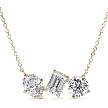 TRINITY SOLITAIRE CHAIN - Ayka Diamonds - LAB GROWN DIAMOND JEWELLERY