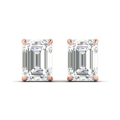 6 CT EMERALD EMPRESS SOLITAIRE EARRINGS - Ayka Diamonds - LAB GROWN DIAMOND JEWELLERY