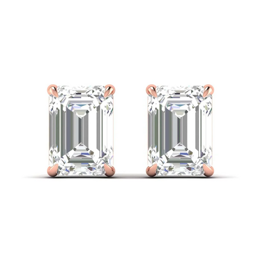6 CT EMERALD EMPRESS SOLITAIRE EARRINGS - Ayka Diamonds - LAB GROWN DIAMOND JEWELLERY