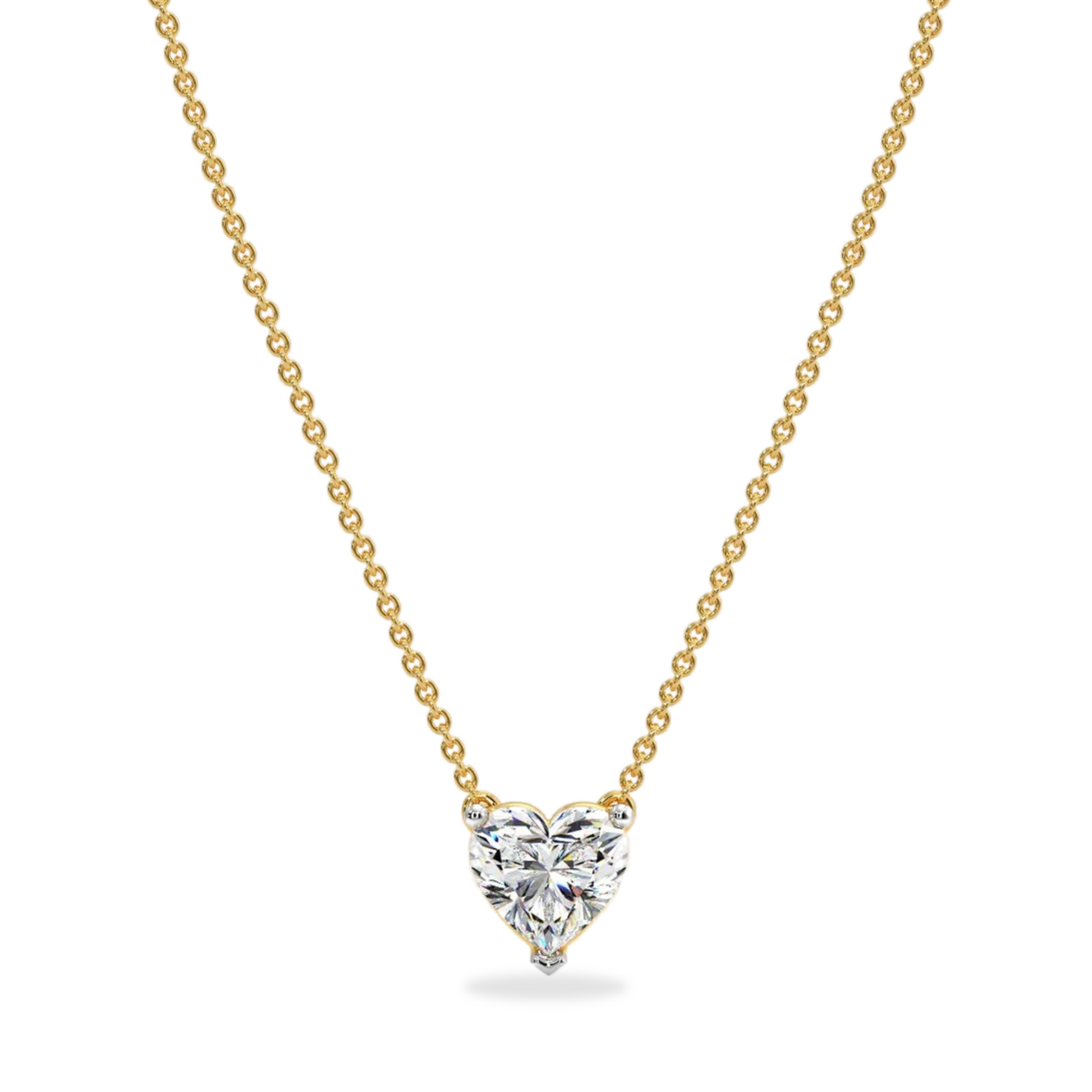 2 CT HEART SOLITAIRE CHAIN - Ayka Diamonds - LAB GROWN DIAMOND JEWELLERY