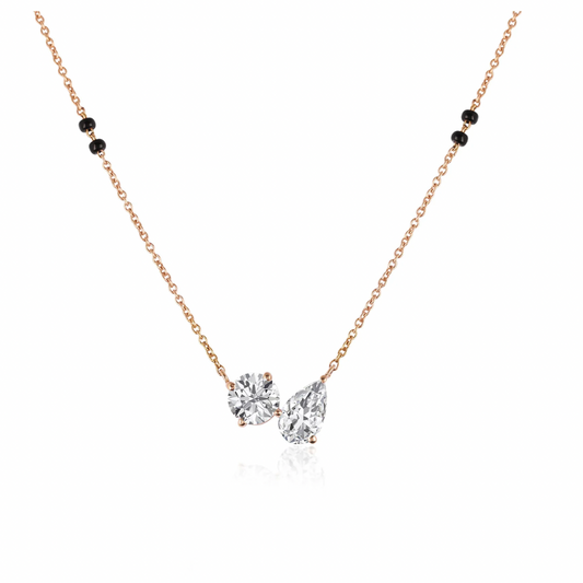 CELESTE DUET SOLITAIRE MANGALSUTRA - Ayka Diamonds - LAB GROWN DIAMOND JEWELLERY