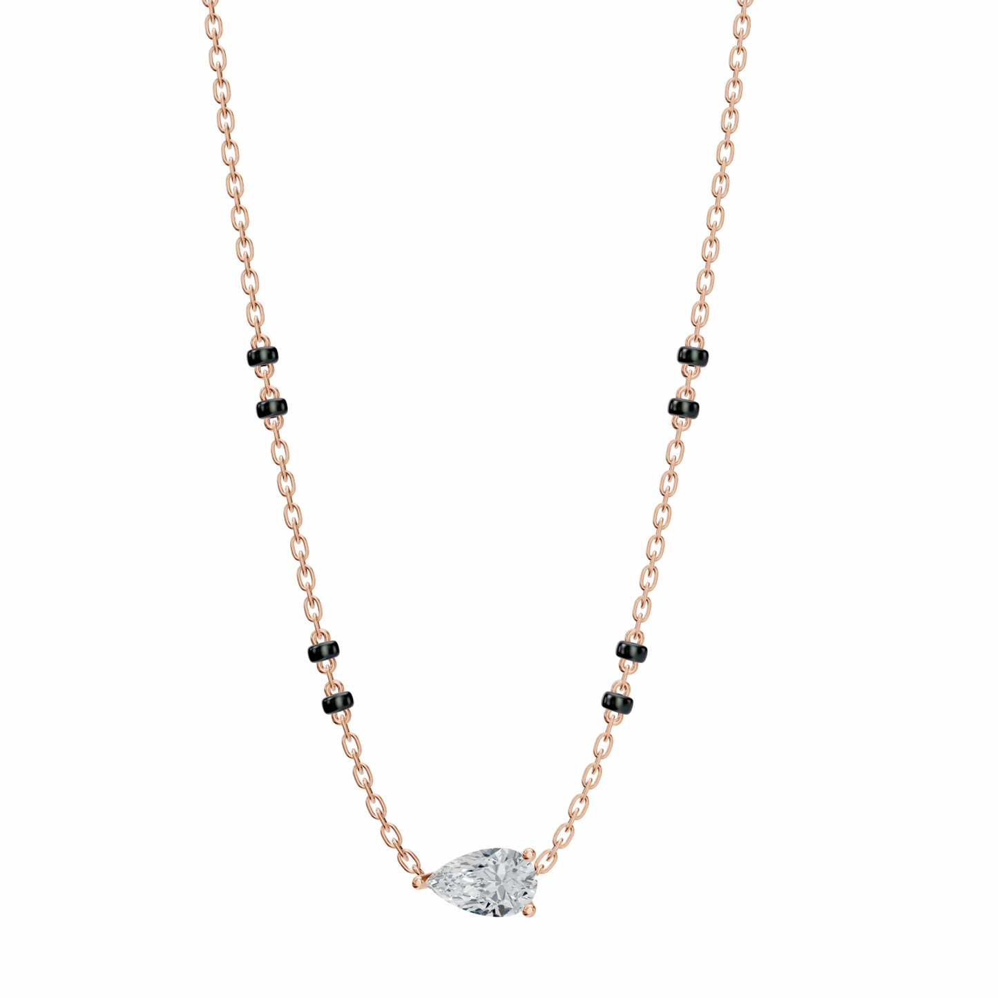 2 CT PEAR SOLITAIRE MANGALSUTRA - Ayka Diamonds - LAB GROWN DIAMOND JEWELLERY