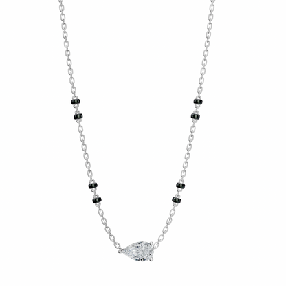 2 CT PEAR SOLITAIRE MANGALSUTRA - Ayka Diamonds - LAB GROWN DIAMOND JEWELLERY