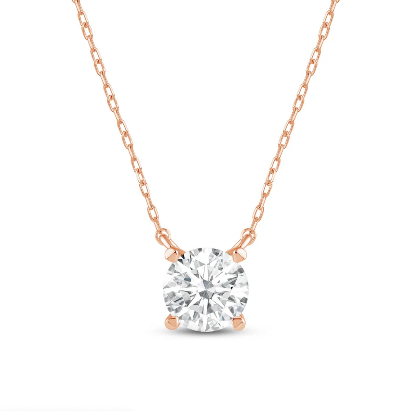 2 CT ROUND SOLITAIRE CHAIN - Ayka Diamonds - LAB GROWN DIAMOND JEWELLERY