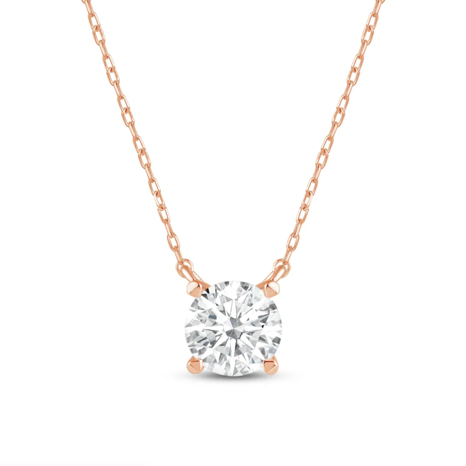 2 CT ROUND SOLITAIRE CHAIN - Ayka Diamonds - LAB GROWN DIAMOND JEWELLERY