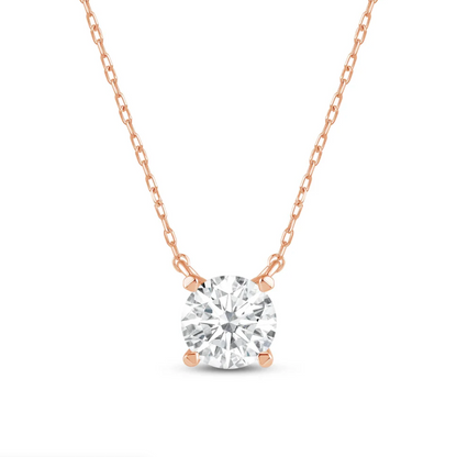 2 CT ROUND SOLITAIRE CHAIN - Ayka Diamonds - LAB GROWN DIAMOND JEWELLERY