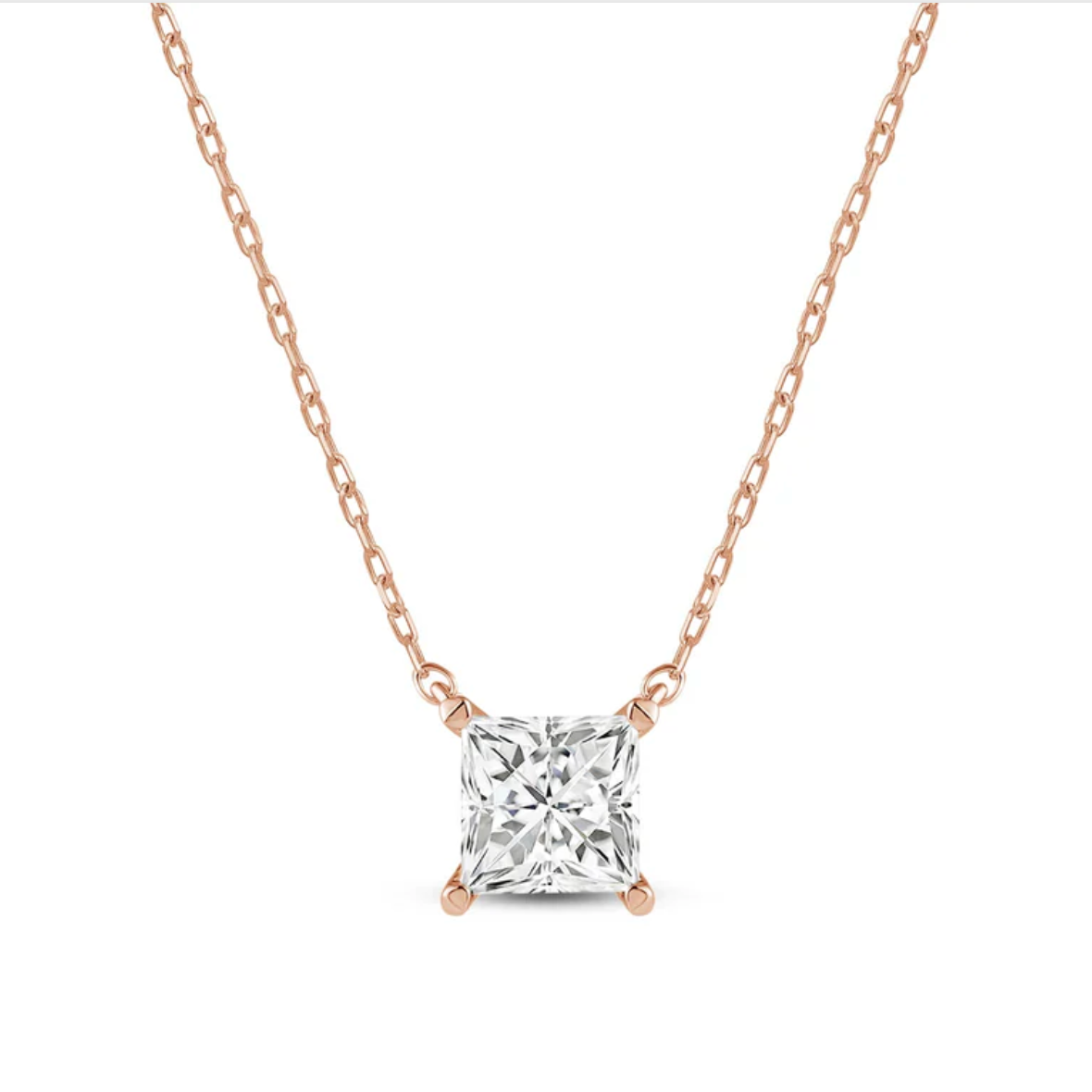 2 CT PRINCESS SOLITAIRE CHAIN - Ayka Diamonds - LAB GROWN DIAMOND JEWELLERY