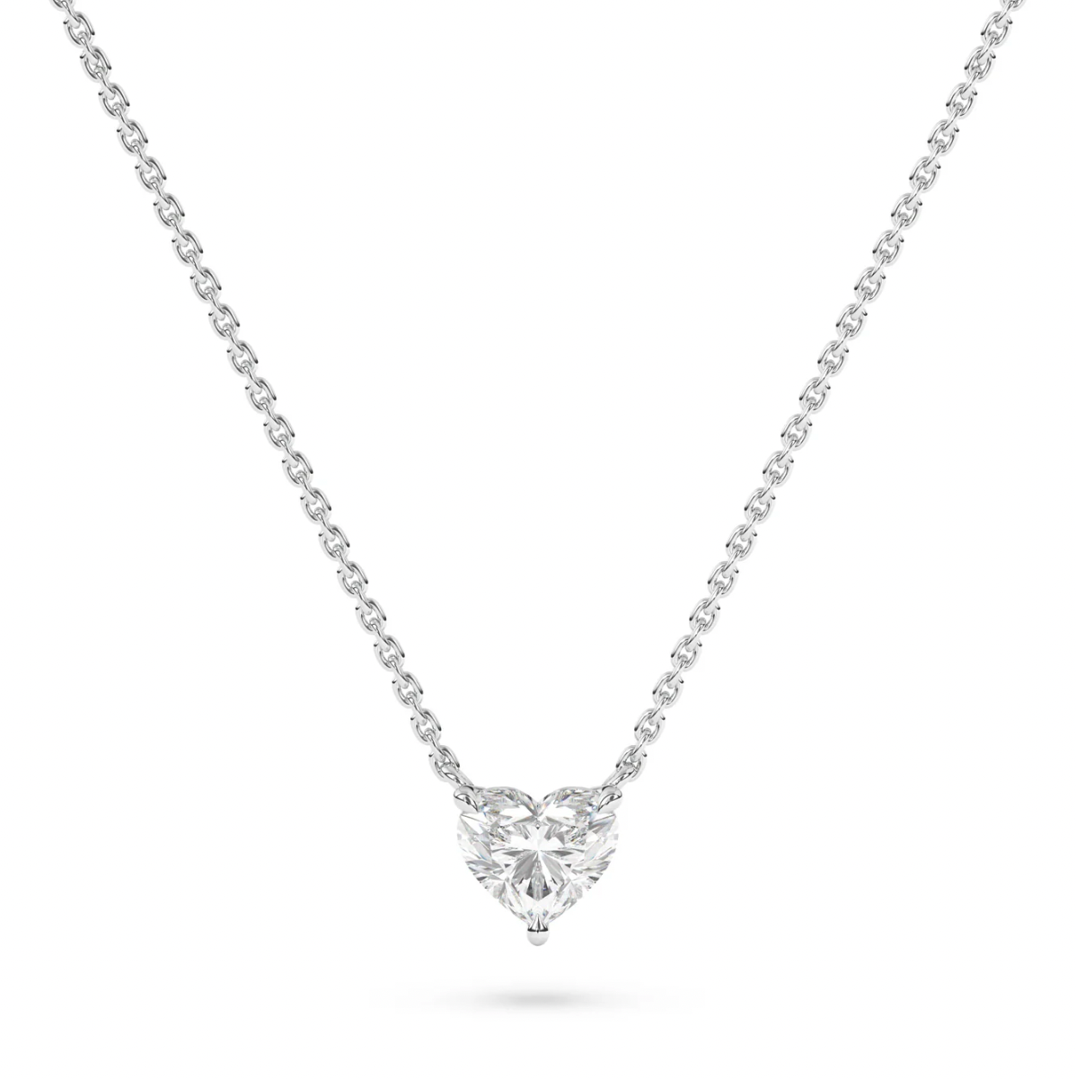 2 CT HEART SOLITAIRE CHAIN - Ayka Diamonds - LAB GROWN DIAMOND JEWELLERY