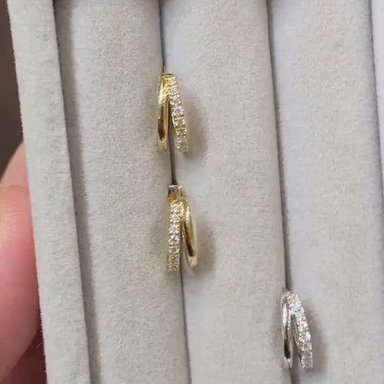 labgrown diamond huggie hoops